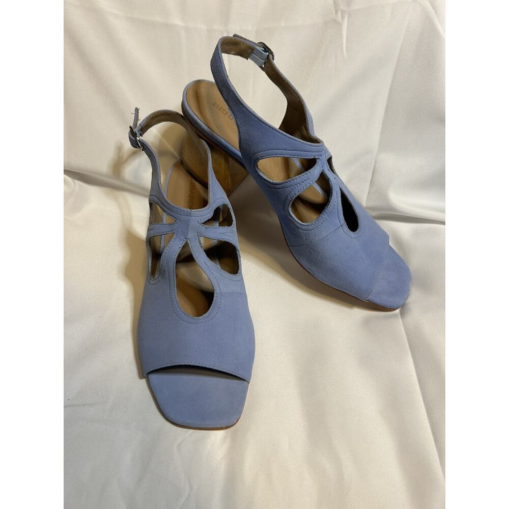 Bernardo Lainey Mid Heel Sandal Cornflower Blue Womens Size 9.5 M‎ #A2
